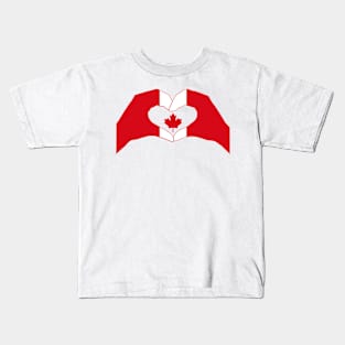 We Heart Canada Patriot Flag Series Kids T-Shirt